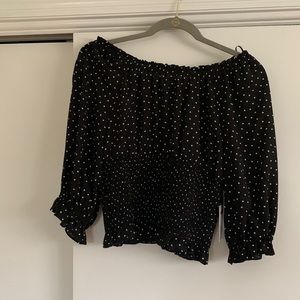 Cropped off the shoulder 1. State peasant blouse